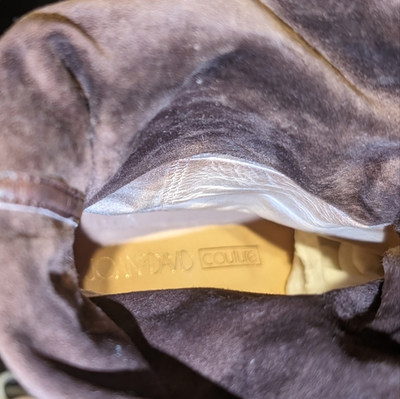 Joan & David belted strap scrunch leather boots (used) - Picture 2 of 10